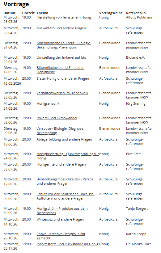 Online Vorträge des Landesverbands Online Vorträge des Landesverbands